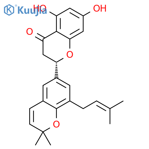 [2,6'-Bi-2H-1-benzopyran]-4(3H)-one,5,7-dihydroxy-2',2'-dimethyl-8'-(3-methyl-2-buten-1-yl)-, (2S)- structure