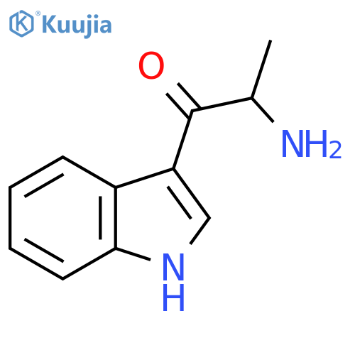 2-amino-1-(1H-indol-3-yl)propan-1-one structure