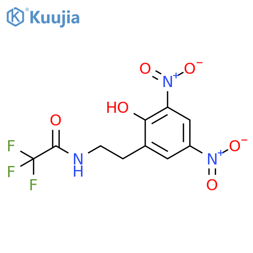 2,2,2-Trifluoro-N-(2-hydroxy-3,5-dinitrophenethyl)acetamide structure