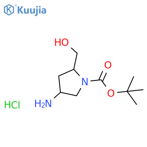tert-butyl (2R,4R)-4-amino-2-(hydroxymethyl)pyrrolidine-1-carboxylate structure