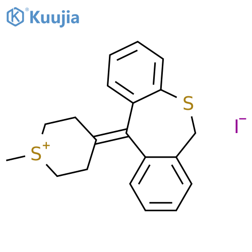 2H-Thiopyranium,4-dibenzo[b,e]thiepin-11(6H)-ylidenetetrahydro-1-methyl-, iodide (9CI) structure