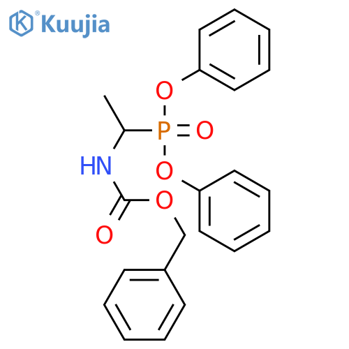 Carbamic acid, [1-(diphenoxyphosphinyl)ethyl]-, phenylmethyl ester, (±)- structure