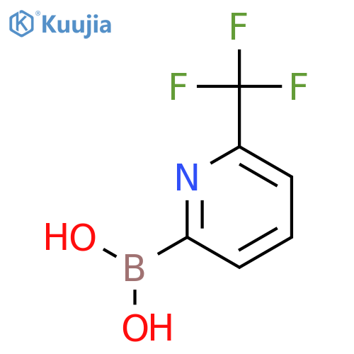 (6-(Trifluoromethyl)pyridin-2-yl)boronic acid structure