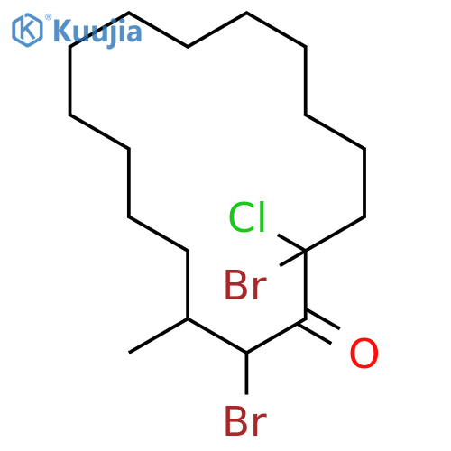 Cyclohexadecanone, 2,16-dibromo-2-chloro-15-methyl- structure