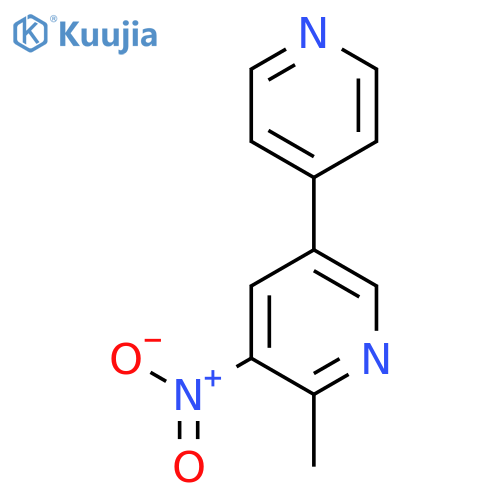 2-Methyl-3-nitro-5-(pyridin-4-yl)pyridine structure