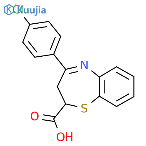 4-(4-Chlorophenyl)-2,3-dihydro-1,5-benzothiazepine-2-carboxylic Acid structure