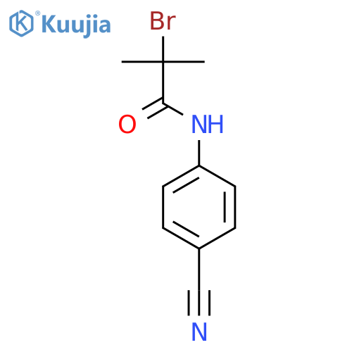 2-bromo-N-(4-cyanophenyl)-2-methylpropanamide structure