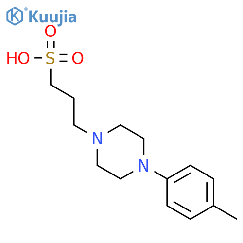 1-Propanesulfonic acid, 3-[4-(4-methylphenyl)-1-piperazinyl]- structure