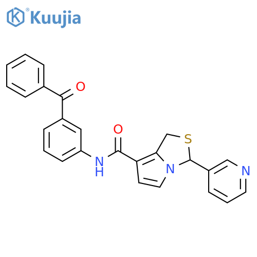 1H,3H-Pyrrolo[1,2-c]thiazole-7-carboxamide,N-(3-benzoylphenyl)-3-(3-pyridinyl)-, (+)- structure