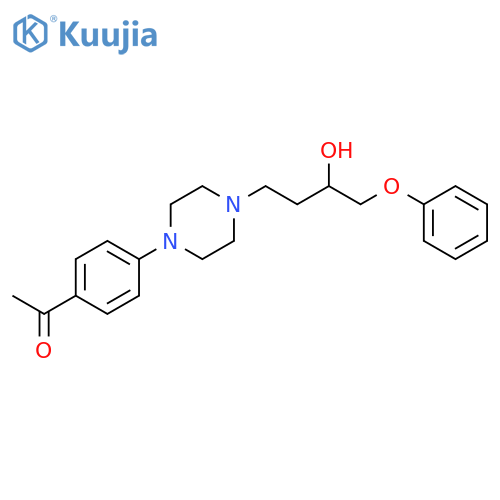 Ethanone, 1-[4-[4-(3-hydroxy-4-phenoxybutyl)-1-piperazinyl]phenyl]- structure