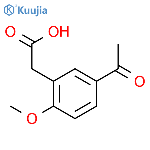2-(5-Acetyl-2-methoxyphenyl)acetic acid structure