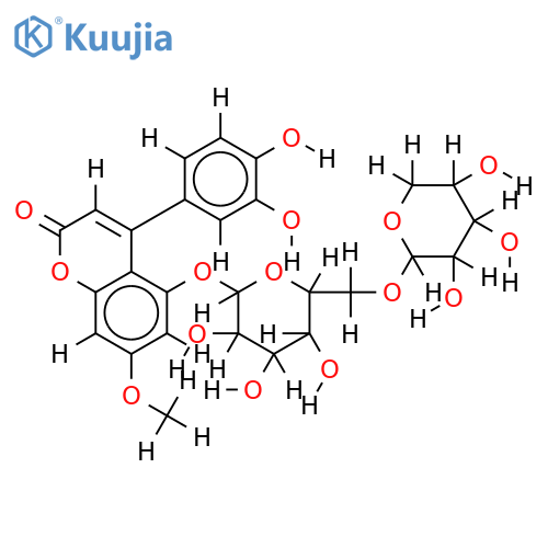 4-(3,4-Dihydroxyphenyl)-7-methoxy-5-(6-O-β-D-xylopyranosyl-β-D-glucopyranosyl)oxy-2H-1-benzopyran-2-one structure
