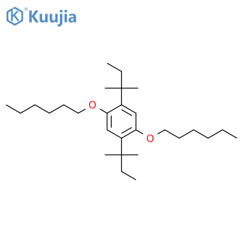 1,4-dihexoxy-2,5-bis(2-methylbutan-2-yl)benzene structure