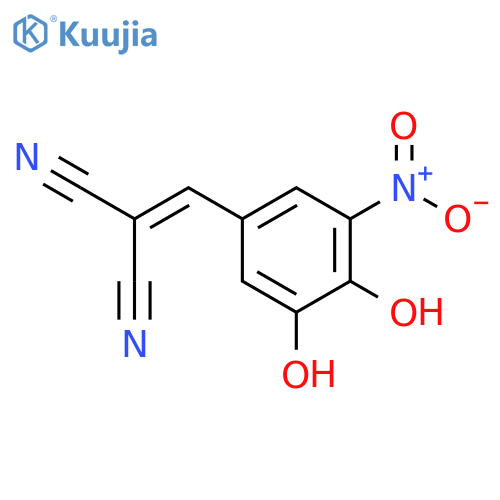 alpha-Cyano-(3,4-dihydroxy-5-nitro)cinnamonitrile structure