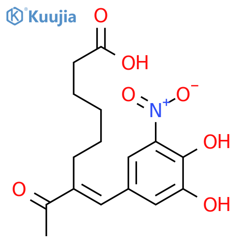 Nonanoic acid, 7-[(3,4-dihydroxy-5-nitrophenyl)methylene]-8-oxo- structure