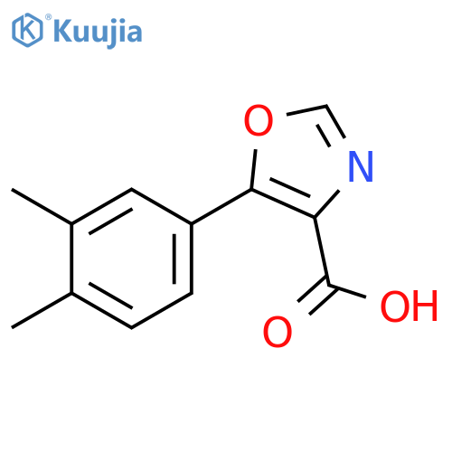 5-(3,4-dimethyl-phenyl)-oxazole-4-carboxylic acid structure