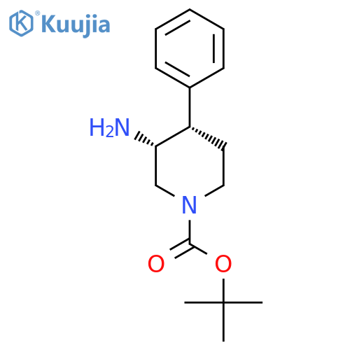 tert-butyl (3R,4S)-3-amino-4-phenylpiperidine-1-carboxylate structure