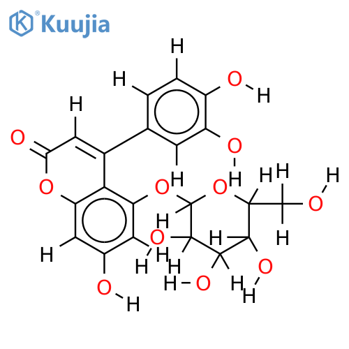 4-(3,4-Dihydroxyphenyl)-5-(β-D-glucopyranosyloxy)-7-hydroxy-2H-1-benzopyran-2-one structure