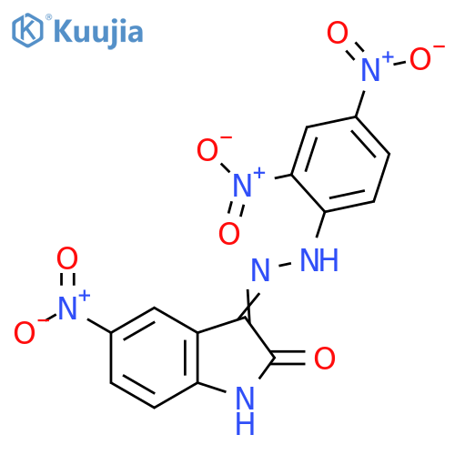 1H-Indole-2,3-dione, 5-nitro-, 3-[(2,4-dinitrophenyl)hydrazone] structure