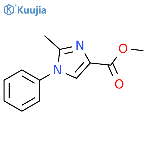 2-methyl-1-phenyl-1H-Imidazole-4-carboxylic acid methyl ester structure