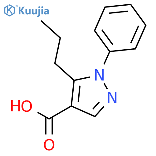 1-Phenyl-5-propylpyrazole-4-carboxylic acid structure