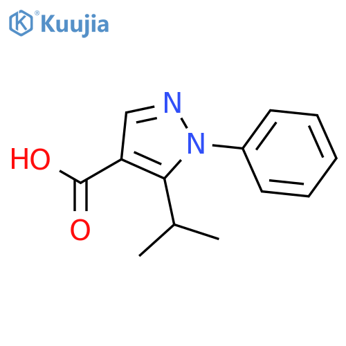 5-(1-Methylethyl)-1-phenyl-1H-pyrazole-4-carboxylic Acid structure