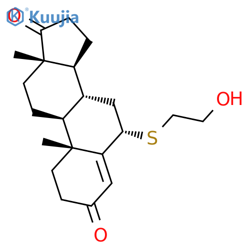 Androst-4-ene-3,17-dione, 6-[(2-hydroxyethyl)thio]-, (6a)- structure