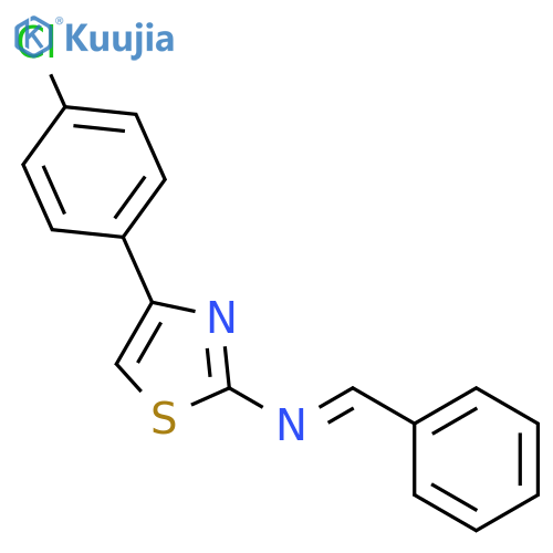 2-Thiazolamine,4-(4-chlorophenyl)-N-(phenylmethylene)- structure