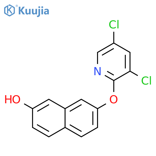 2-NAPHTHALENOL, 7-[(3,5-DICHLORO-2-PYRIDINYL)OXY]- structure