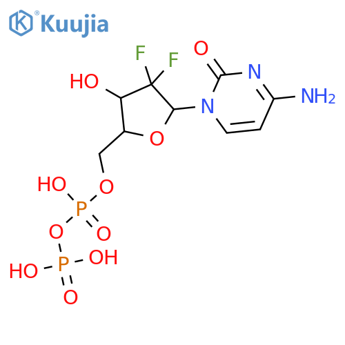 Cytidine 5'-(trihydrogen diphosphate), 2'-deoxy-2',2'-difluoro- structure