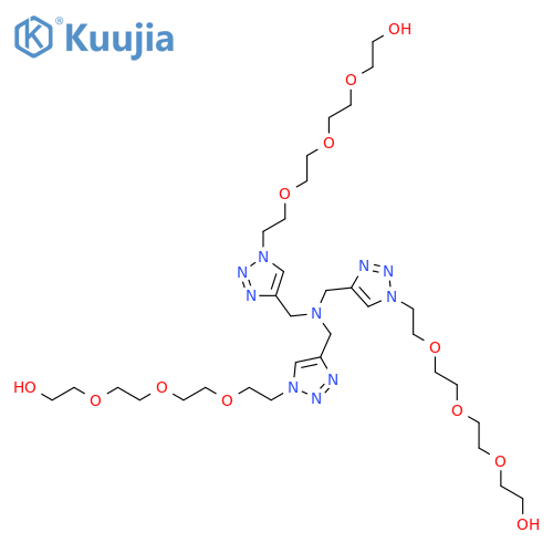 Ethanol, 2,2',2''-[nitrilotris(methylene-1H-1,2,3-triazole-4,1-diyl-2,1-ethanediyloxy-2,1-ethanediyloxy-2,1-ethanediyloxy)]tris- structure