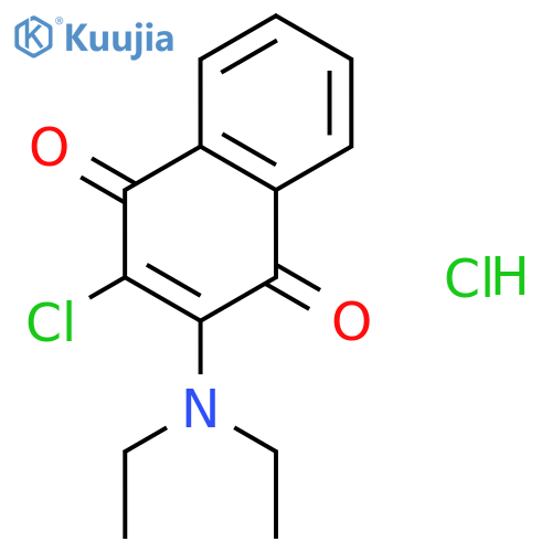 1,4-Naphthalenedione, 2-chloro-3-(diethylamino)-, hydrochloride structure