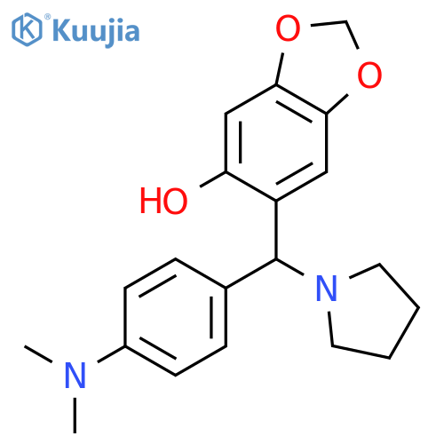 1,3-Benzodioxol-5-ol, 6-[[4-(dimethylamino)phenyl]-1-pyrrolidinylmethyl]- structure