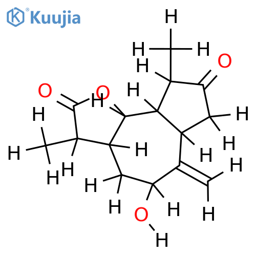 3-Ketone-9beta-Hydroxy-4beta, 11alpha, 13, 15-tetrahydrozaluzanin C structure
