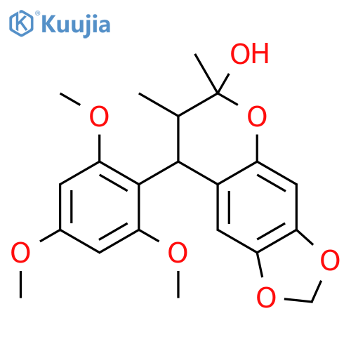 6H-1,3-Dioxolo[4,5-g][1]benzopyran-6-ol,7,8-dihydro-6,7-dimethyl-8-(2,4,6-trimethoxyphenyl)- structure