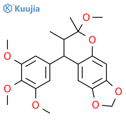 6H-1,3-Dioxolo[4,5-g][1]benzopyran,7,8-dihydro-6-methoxy-6,7-dimethyl-8-(3,4,5-trimethoxyphenyl)- structure