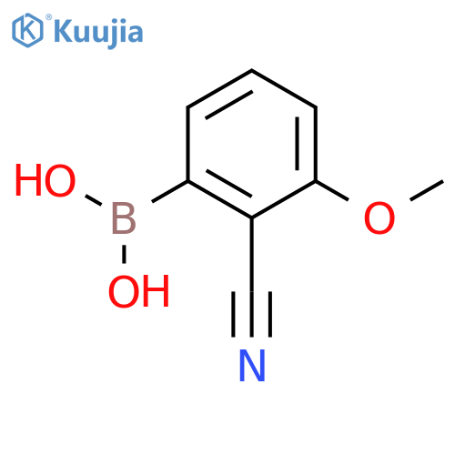 2-Cyano-3-methoxyphenylboronic acid structure
