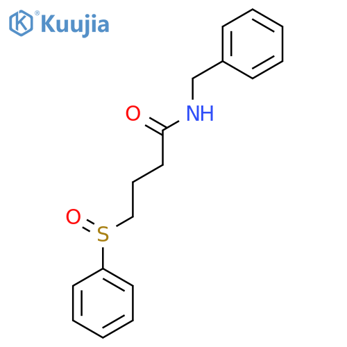 Butanamide, N-(phenylmethyl)-4-(phenylsulfinyl)- structure
