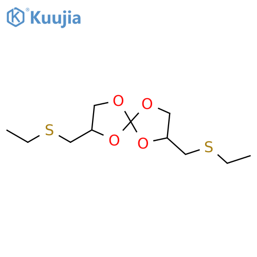 3,8-bis(ethylsulfanylmethyl)-1,4,6,9-tetraoxaspiro[4.4]nonane structure
