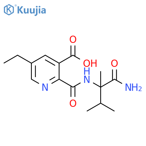 2-((1-Amino-2,3-dimethyl-1-oxobutan-2-yl)carbonyl-5-ethylnicotinic Acid structure