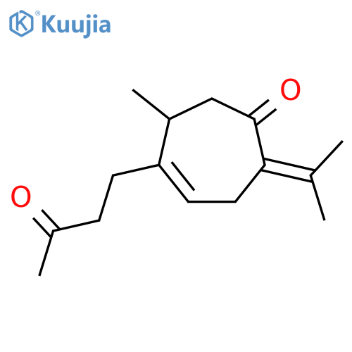 4-Cyclohepten-1-one,6-methyl-2-(1-methylethylidene)-5-(3-oxobutyl)-, (6S)- structure