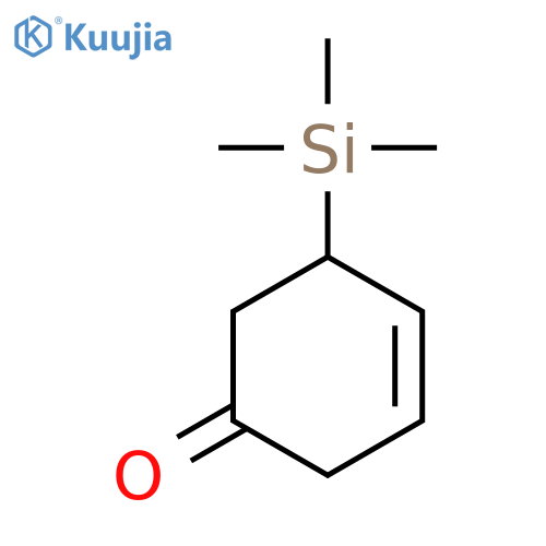 3-Cyclohexen-1-one, 5-(trimethylsilyl)-, (±)- structure