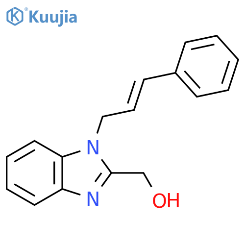 {1-(2E)-3-phenylprop-2-en-1-yl-1H-1,3-benzodiazol-2-yl}methanol structure