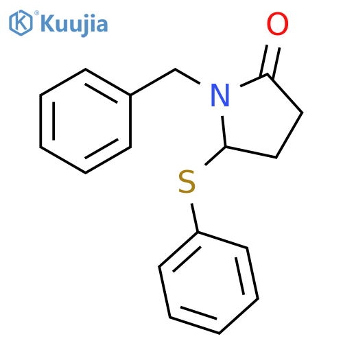 2-Pyrrolidinone, 1-(phenylmethyl)-5-(phenylthio)- structure