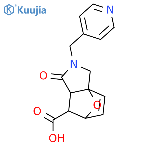 1-Oxo-2-(pyridin-4-ylmethyl)-1,2,3,6,7,7a-hexahydro-3a,6-epoxyisoindole-7-carboxylic Acid structure