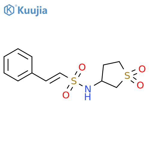 (E)-N-(1,1-dioxo-1lambda6-thiolan-3-yl)-2-phenylethene-1-sulfonamide structure