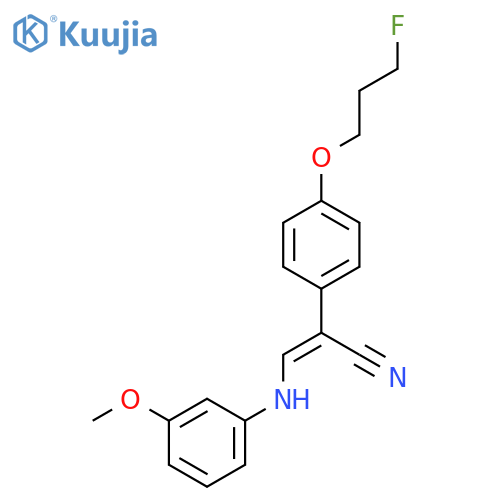 (Z)-2-4-(3-Fluoropropoxy)phenyl-3-(3-methoxyanilino)-2-propenenitrile structure