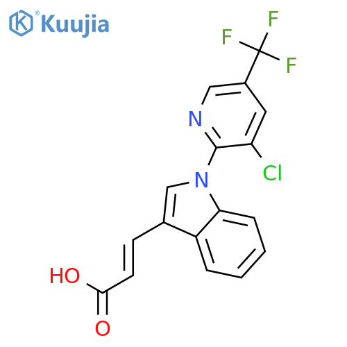 3-{1-3-Chloro-5-(trifluoromethyl)-2-pyridinyl-1H-indol-3-yl}acrylic Acid structure