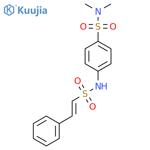 N,N-dimethyl-4-(2-phenylethenesulfonamido)benzene-1-sulfonamide structure