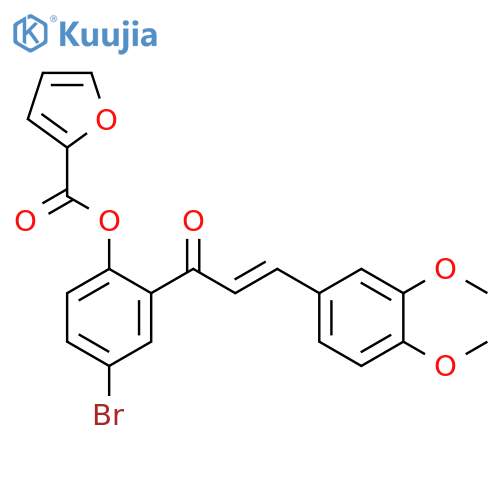 4-bromo-2-[(2E)-3-(3,4-dimethoxyphenyl)prop-2-enoyl]phenyl furan-2-carboxylate structure